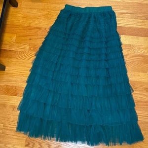 Green Tulle Skirt
